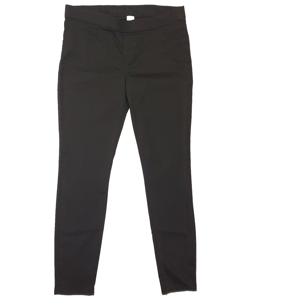 Wishful Park Pants L Black Jeans Mid-Rise Skinny Stretch Womens Junior Size